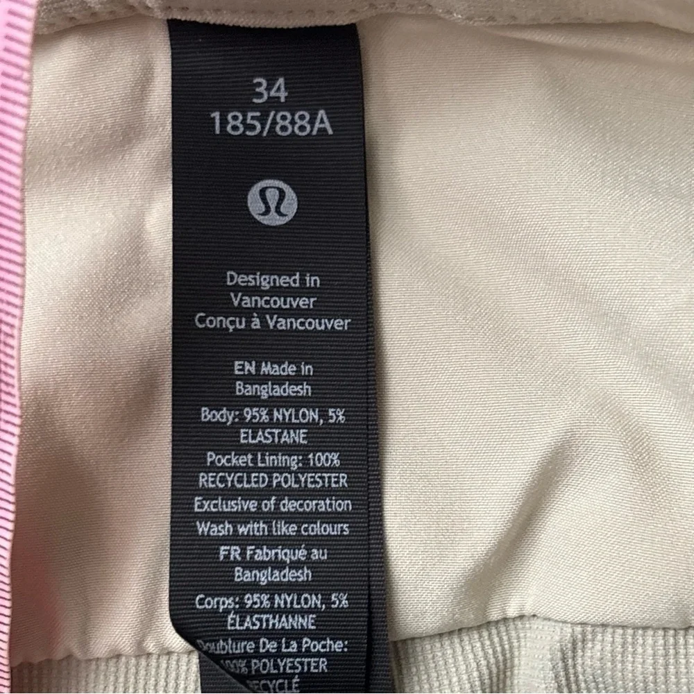 Lululemon Men’s Commission Golf Pants 34x27 Raw Linen New Classic Tapered